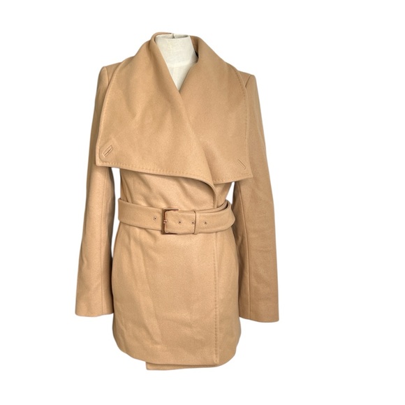 Ted Baker Adalya Camel Wool & Cashmere Belted Short Coat